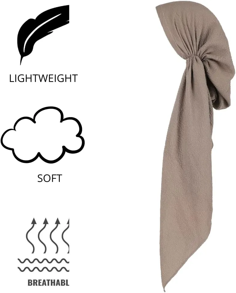 Madison Headwear Pretied Head Scarves for Women Featuring Lightweight Crimped Material and Attractive