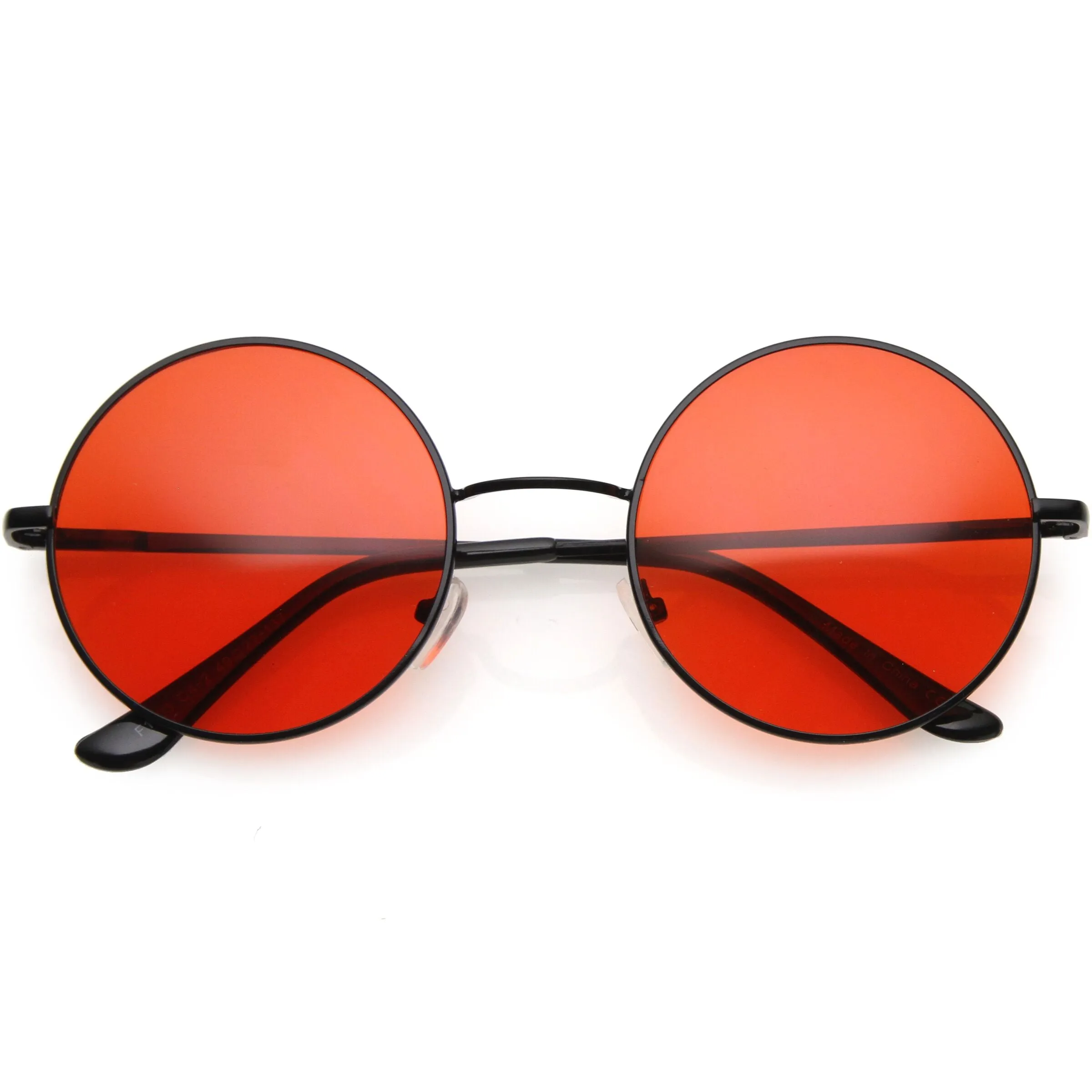 Medium Classic Lennon Style Gradient Colored Lens Thin Metal Frame Round Sunglasses 53mm C990
