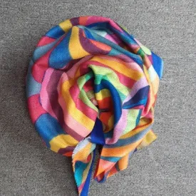 MERINO WOOL SCARF MIRROR STRIPES