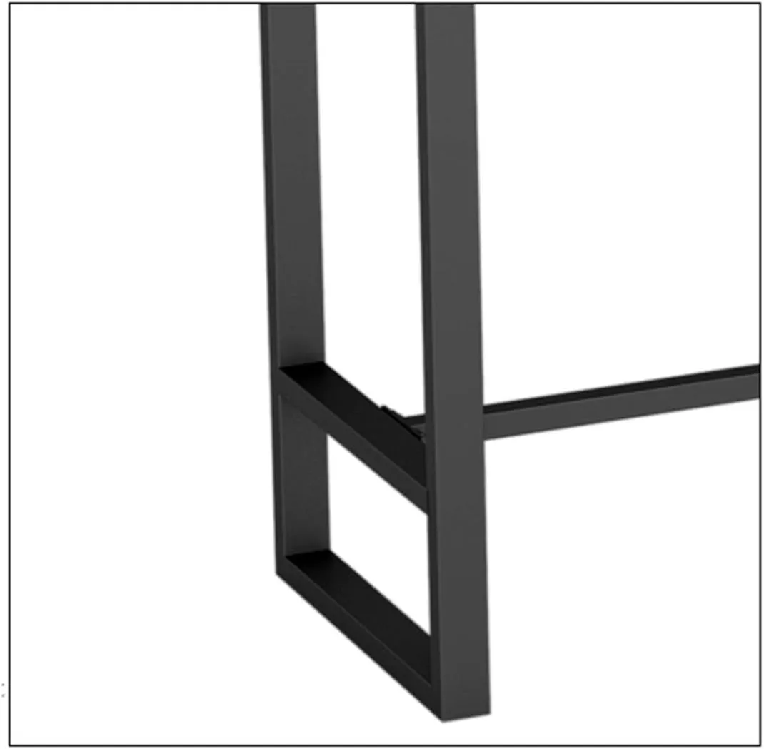 Modern Minimalist Adjustable Heavy Metal Tabletop Support feet, Painted Black Non-Slip bar feet, Table Legs/Desk feet (1 Pack)