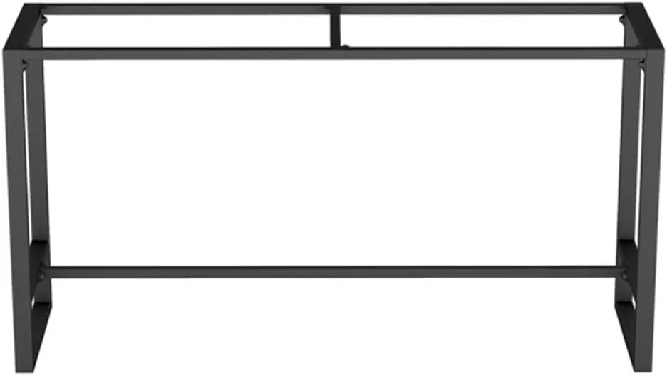 Modern Minimalist Adjustable Heavy Metal Tabletop Support feet, Painted Black Non-Slip bar feet, Table Legs/Desk feet (1 Pack)