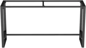 Modern Minimalist Adjustable Heavy Metal Tabletop Support feet, Painted Black Non-Slip bar feet, Table Legs/Desk feet (1 Pack)