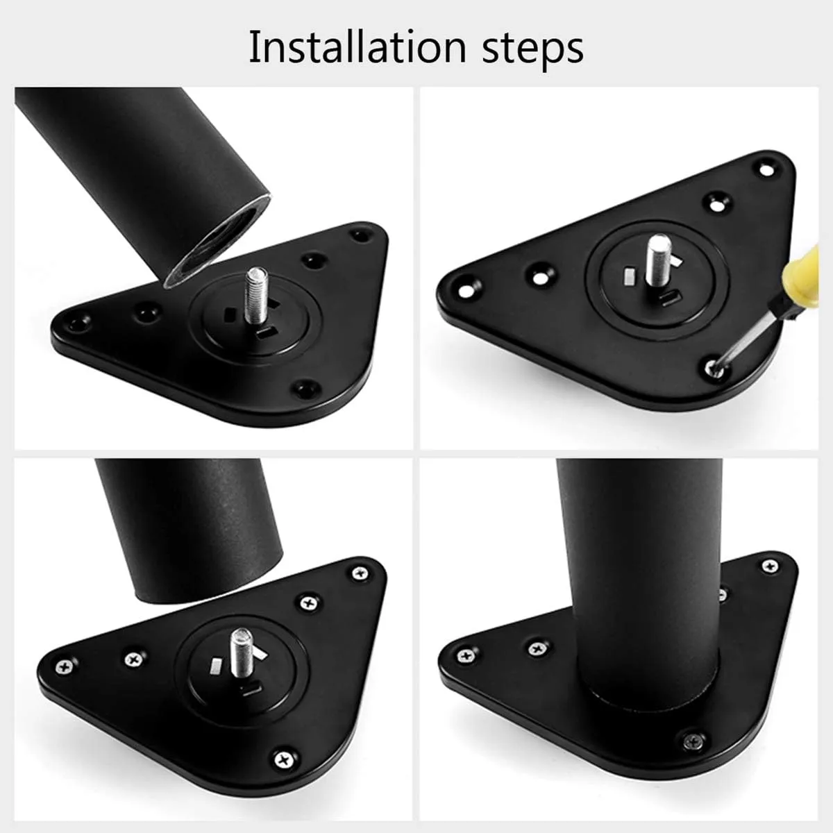 Modern Minimalist Cylindrical Adjustable Metal Furniture feet, high Load-Bearing Non-Slip Stainless Steel bar feet, with mounting Accessories