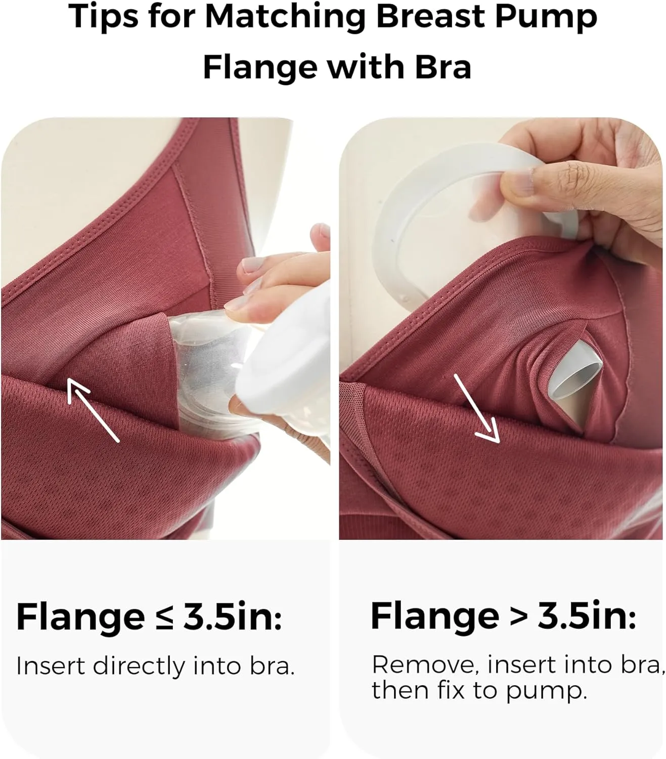 Momcozy Hands-Free Pumping Bra, Wireless & Seamless Breast Pump Bra, Breathable Tencel Fabric & Fully Fixed Cups