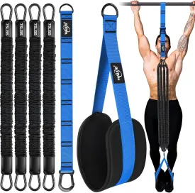 Pull Up Assistance Bands, Heavy Duty Resistance Bands for Pull Up Bar, Pull Up Assist Band with Feet Rest, Pull Up Assist Band Strength Training Workout Equipment, Height Adjustable