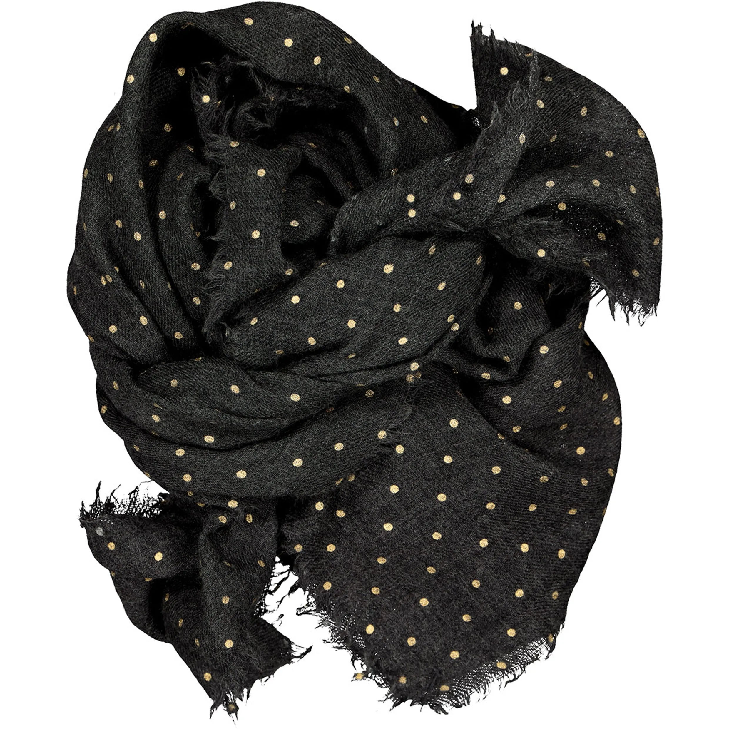 Scarf Fanfan Gold Dots Grey