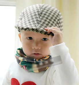 Spring and Autumn Kids Fashion Berets Plaid Hats For Baby Boy And Girl Hat Cap