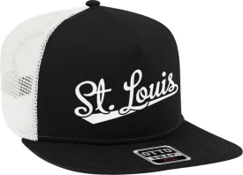 St. Louis Script Baseball Font Snapback Trucker Hat