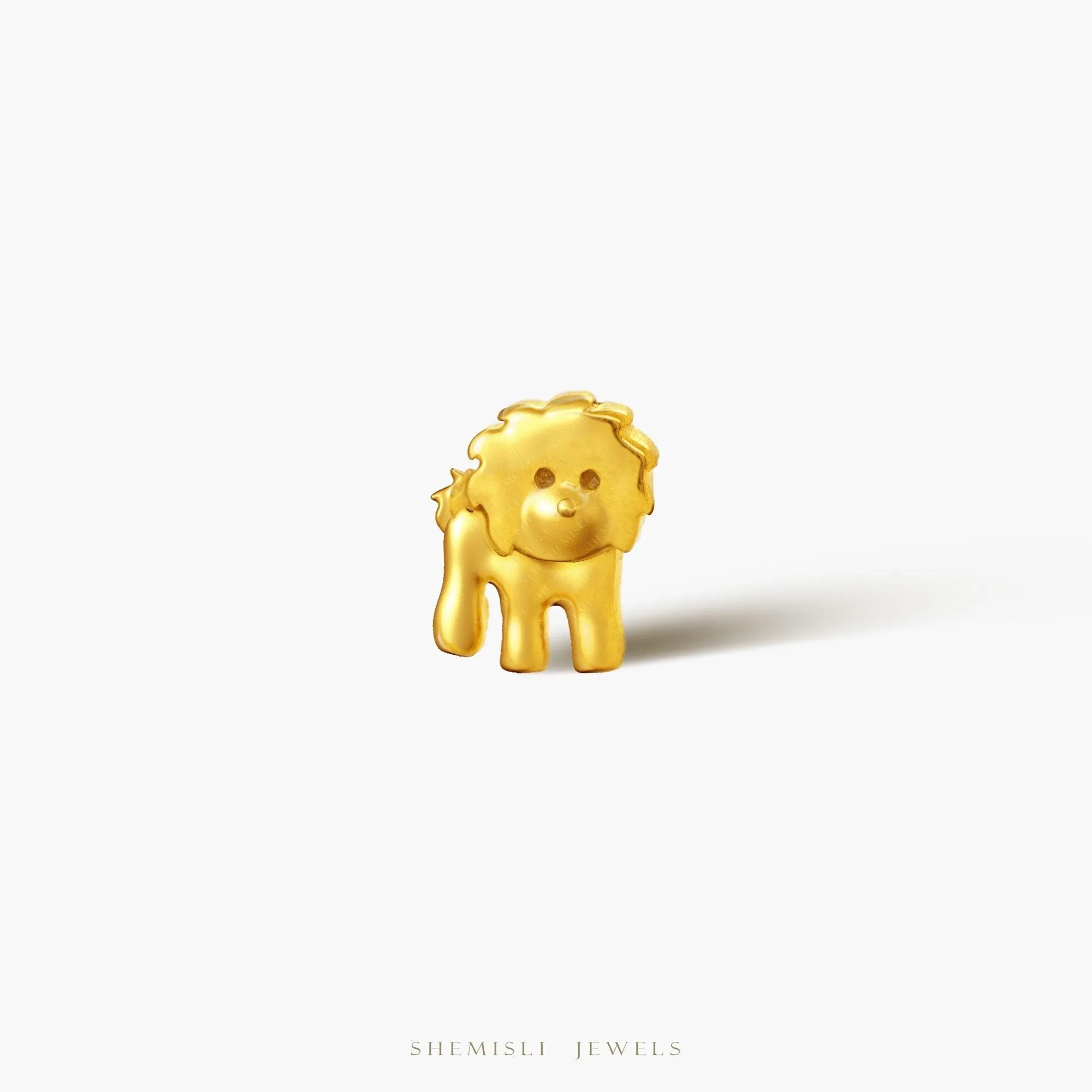 Tiny Bichon Frise Dog Threadless Flat Back Earrings, 20,18,16ga, 5-10mm Unisex, Surgical Steel SHEMISLI SS1080