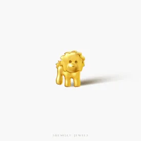 Tiny Bichon Frise Dog Threadless Flat Back Earrings, 20,18,16ga, 5-10mm Unisex, Surgical Steel SHEMISLI SS1080