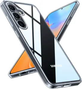 TORRAS Guardian Shockproof for Samsung Galaxy S25 Case, [12FT Military Grade Drop] Thin & Soft Touch for Samsung S25 Case, Translucent Matte Protective Slim Case for Samsung S25, Diamond Clear