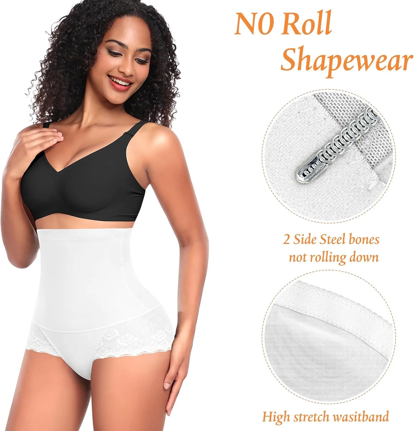 Tummy Control Shapewear Panties for Women High Waisted Shaping Underwear Lace Body Shaper Girdle