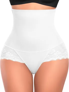 Tummy Control Shapewear Panties for Women High Waisted Shaping Underwear Lace Body Shaper Girdle