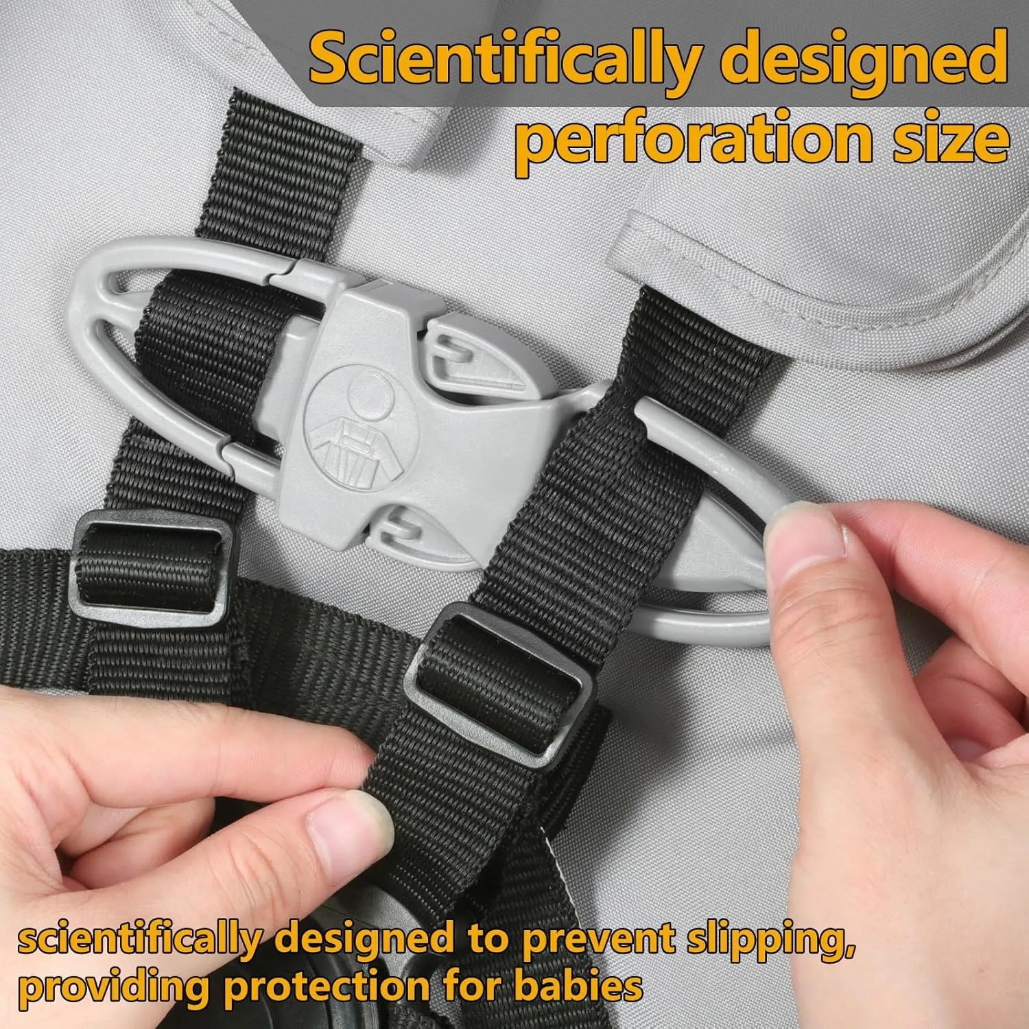 Universal Child Chest Clip Has a Non-Slip Design and is Suitable for Use On Seats, Strollers, High Chairs, School Bags and Work Belts, Providing All-Around Protection for Your Child