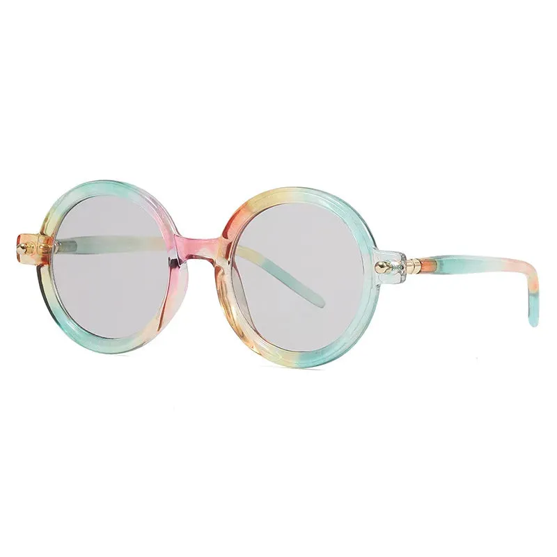 VAIGE Retro Oversized Round Polycarbonate Sun Glasses with UV400 Protection - Vintage Designer Shade, Lens Width 49mm, Lens Height 48mm