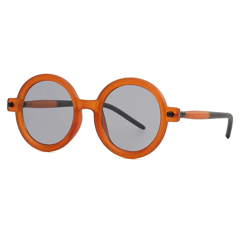 VAIGE Retro Oversized Round Polycarbonate Sun Glasses with UV400 Protection - Vintage Designer Shade, Lens Width 49mm, Lens Height 48mm