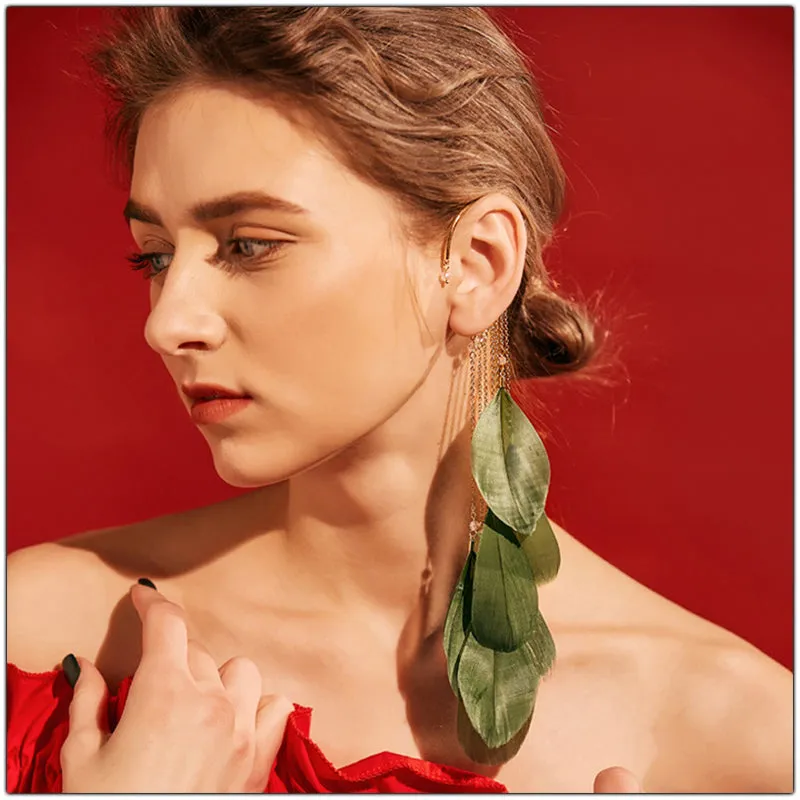 Vintage Bohemian Feather Ear Cuff Earring for Women 1 Piece