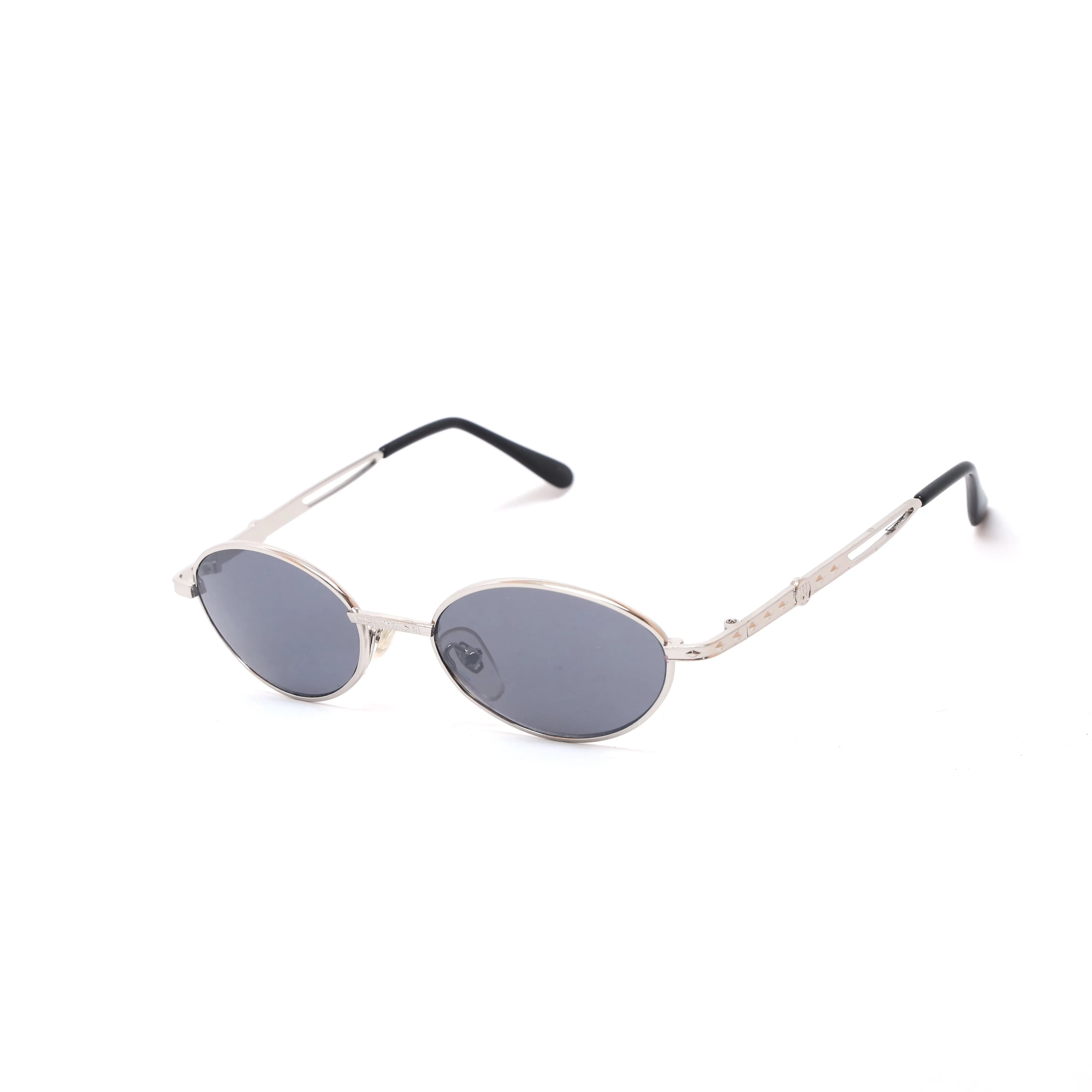 Vintage MINI Small Size 1992 Neo Santa Fe Oval Frame Sunglasses - Silver