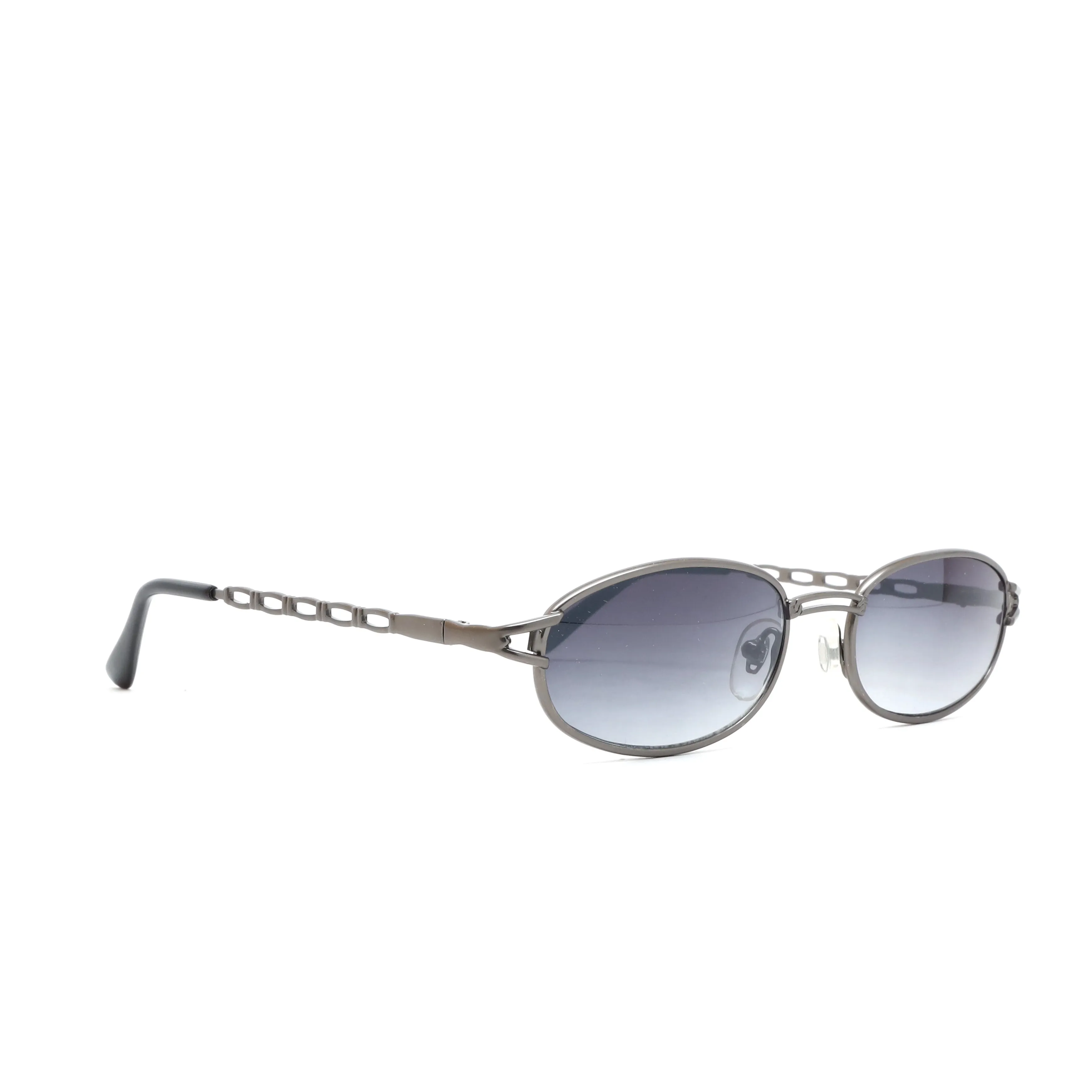 Vintage MINI Small Size 1997 Neo Matrix Style Wire Frame Sunglasses - Silver