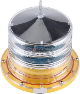 Voemko Boat Flashing Light, Solar LED Marina Dock Barge Boat Safety Beacon Light, All-Round Marine Boat LED Navigation Light
