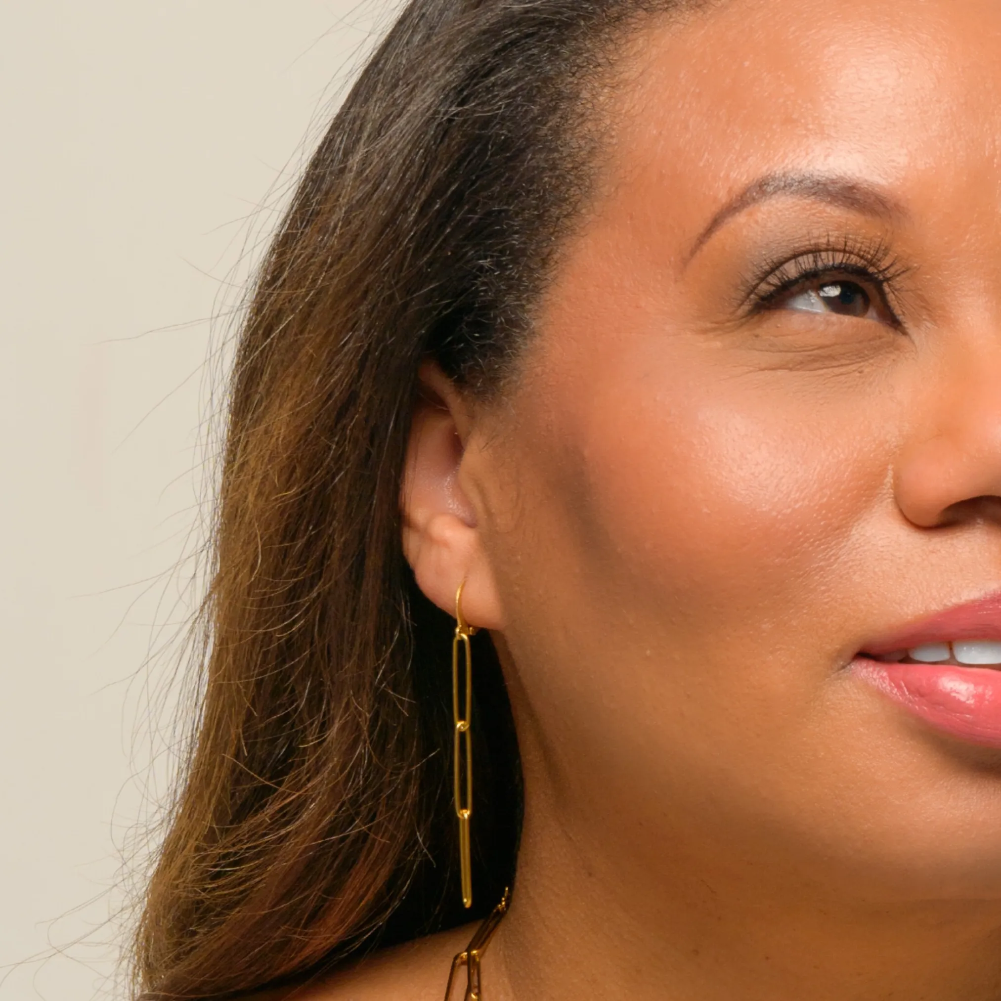 Waterproof "Imperméable” Polished Chain Leverback Earrings