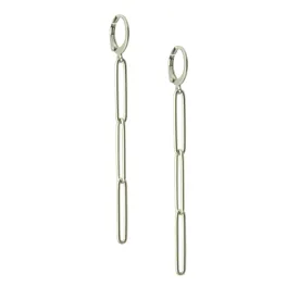 Waterproof "Imperméable” Polished Chain Leverback Earrings