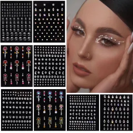 Wholesale Acrylic Stage Performance Face Stickers Drill Eye Crystal Stickers JDC-EY-YChi001