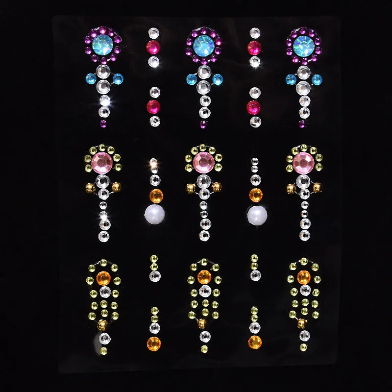 Wholesale Acrylic Stage Performance Face Stickers Drill Eye Crystal Stickers JDC-EY-YChi001