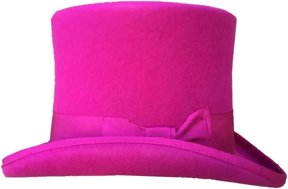 Women Wool Felt High Top Hat Topper Hat Tuxedo Formal Costume Top Hat