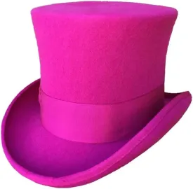 Women Wool Felt High Top Hat Topper Hat Tuxedo Formal Costume Top Hat