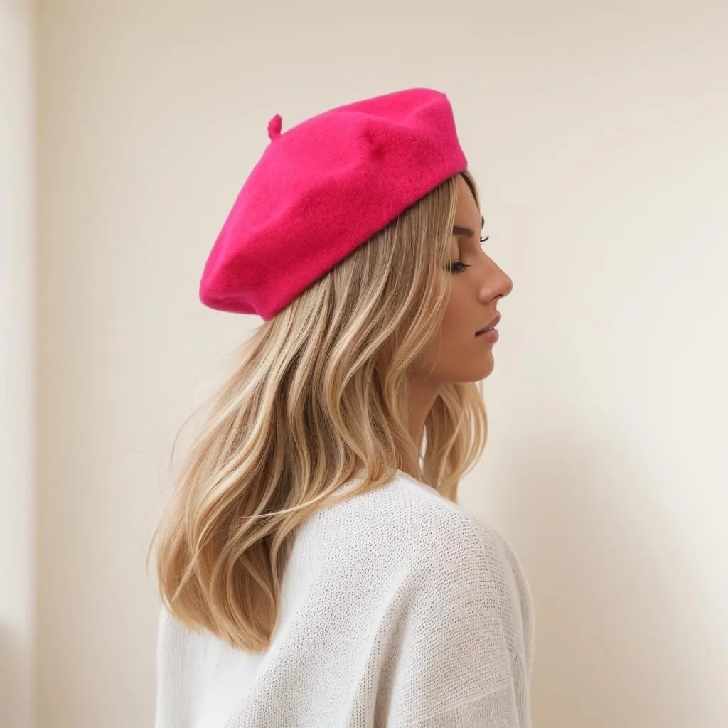 Women's Beret Hats  Chic French Berets for Women, Premium Wool Beret  A Classic Wardrobe Addition for Stylish Women