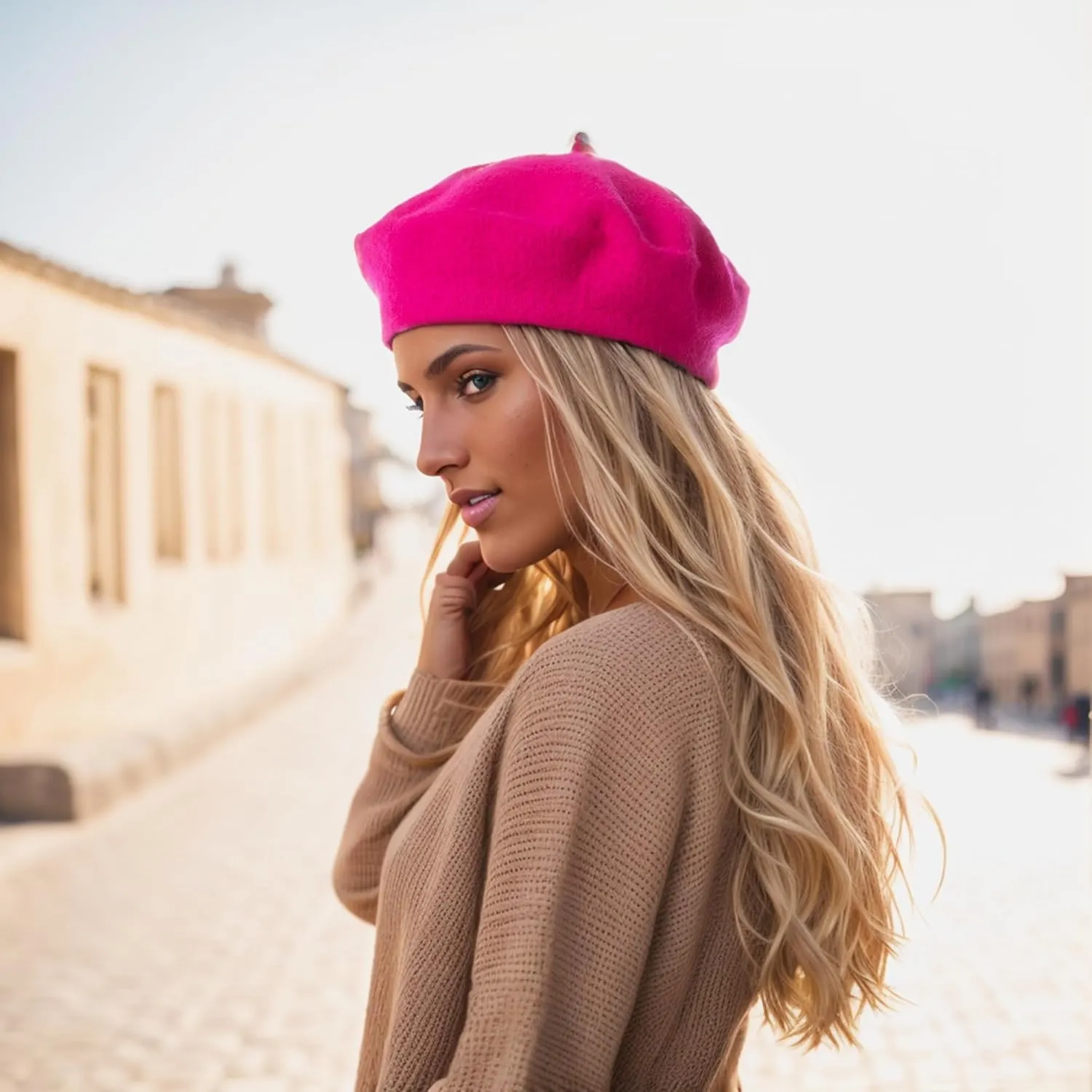 Women's Beret Hats  Chic French Berets for Women, Premium Wool Beret  A Classic Wardrobe Addition for Stylish Women