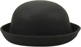 Womens Roll-up Brim Fedora Hat Elegant Adults Solid Hat Panama Bowler Bucket Hat Mens Summer hat for Unisex