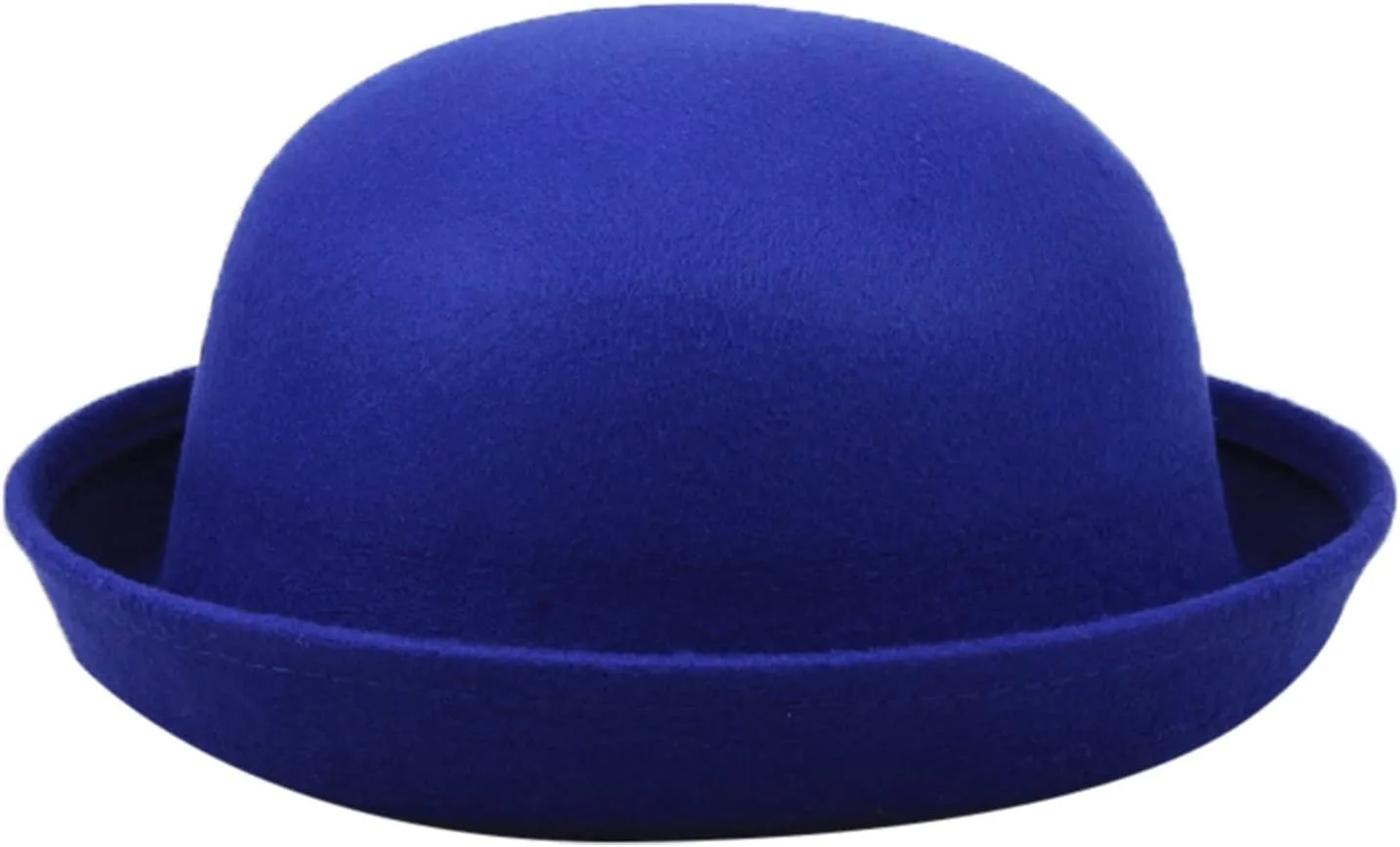 Womens Roll-up Brim Fedora Hat Elegant Adults Solid Hat Panama Bowler Bucket Hat Mens Summer hat for Unisex