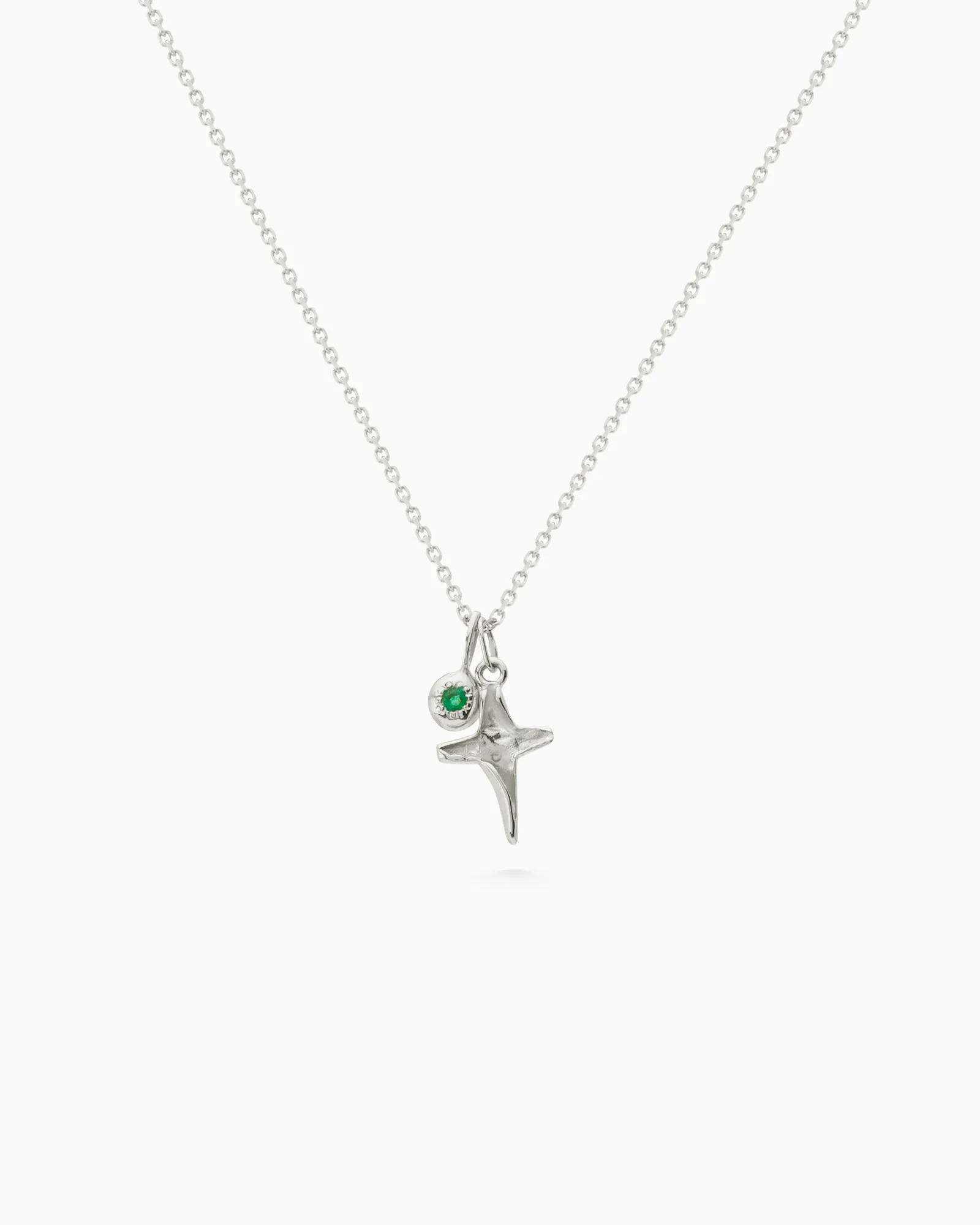 X Mini Folded Cross Necklace | Sterling Silver