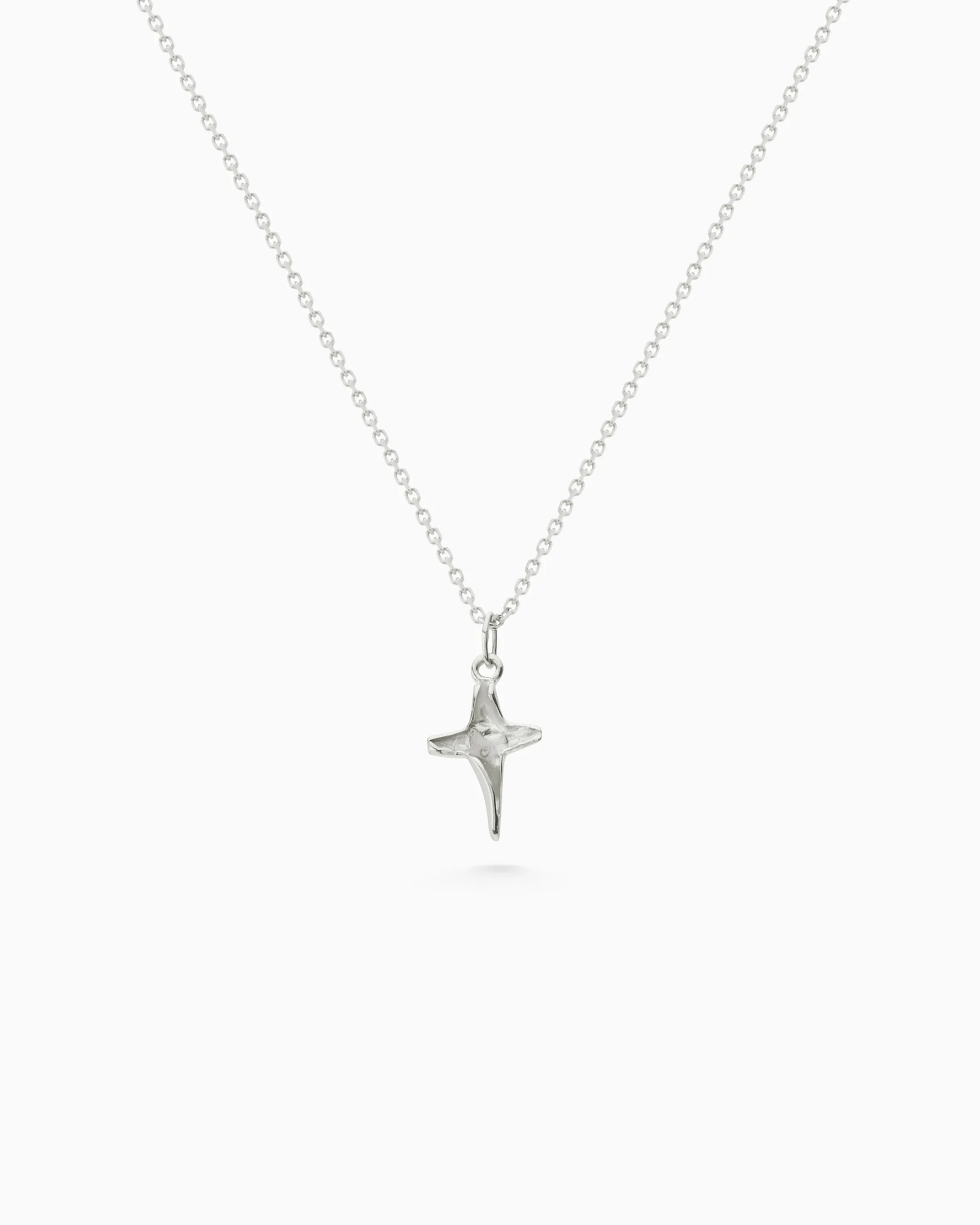 X Mini Folded Cross Necklace | Sterling Silver