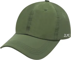 ZLYC Quick Dry Baseball Cap for Women Men Unstructured Sports Golf Tennis Hat