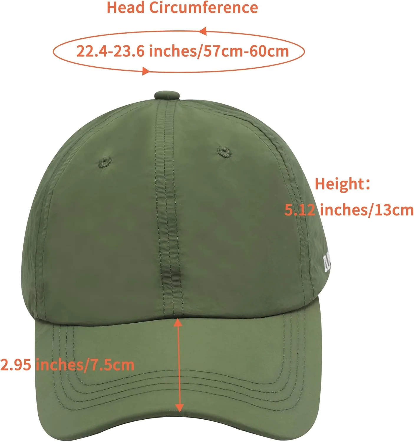 ZLYC Quick Dry Baseball Cap for Women Men Unstructured Sports Golf Tennis Hat
